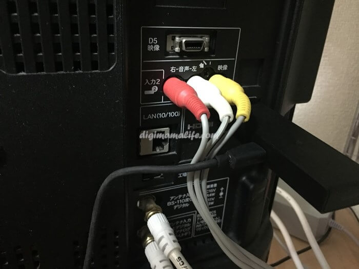 Fire Tv Stick（ファイヤーティービースティック）をテレビのHDMI端子に接続した所
