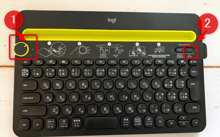 ロジクールのK408BluetoothキーボードをiPadに接続する方法
